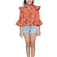 Pretty Stylish Floral Printed Girls Tops & Tunics