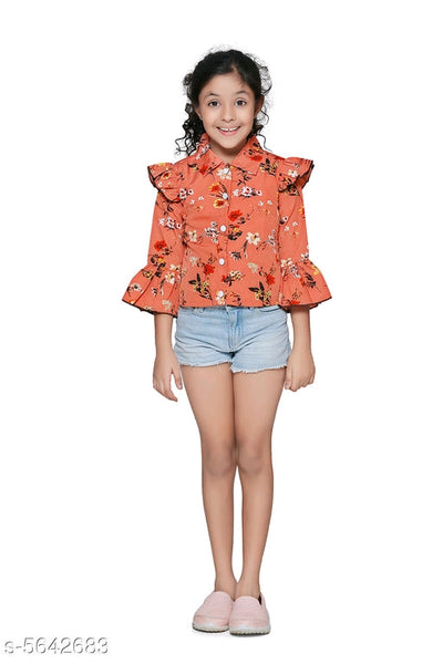 Pretty Stylish Floral Printed Girls Tops & Tunics