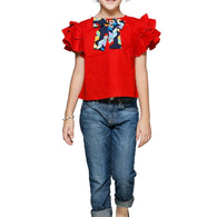 Pretty Stylish Red Girls Tops & Tunics