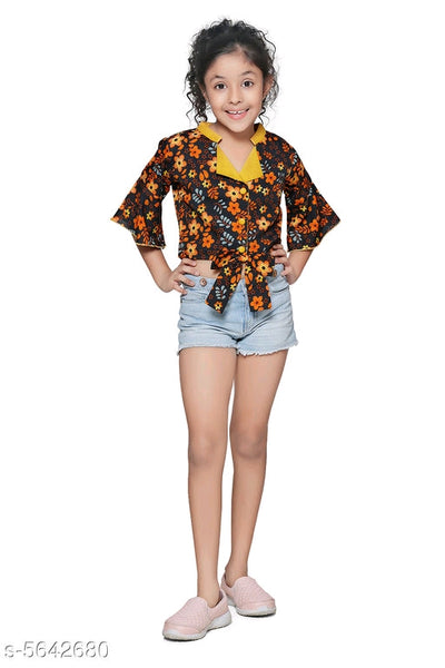 Stylish Pretty Floral Printed Girls Tops & Tunics