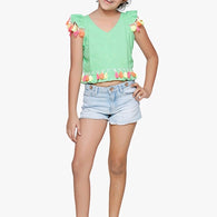 Pretty Stylish Light Green Girls Tops & Tunics