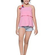 Pretty Stylish Pink Girls Tops & Tunics