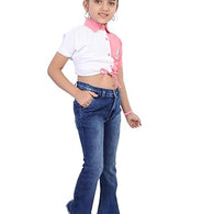 Classic  Blue Denim Jeans for Girls Kids Jeans