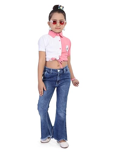 Classy Kids Bell Bottom Blue Denim Jeans