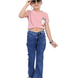 Stylish Blue Kids Bell Bottom Denim Jeans