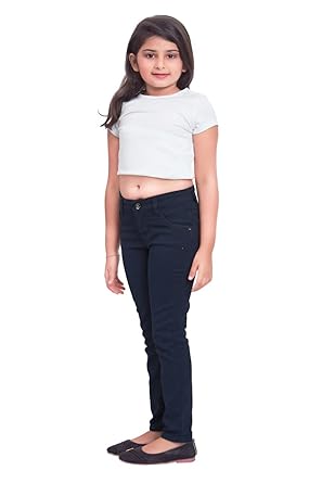 Classy Navy Girls Stretchable Denim Jeans