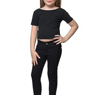 Girls Black Denim Casual Comfortable Jeans