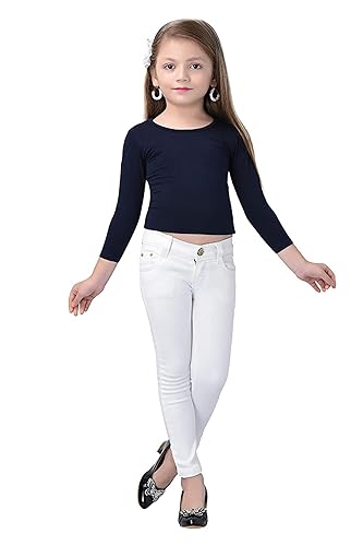 Girls Denim White Casual Comfortable Jeans