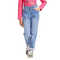 Blue Kids Girls Regular Fit Denim Jeans