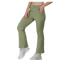 Light Green Girls Bootcut Leggings & Yoga Pants