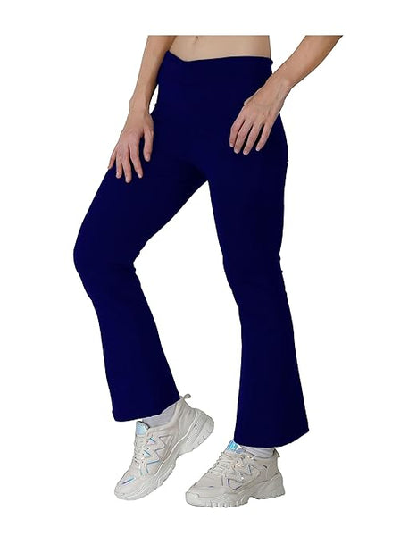 Blue Girls Stretchable Yoga Pants