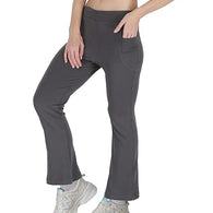 Grey Girls Stretchable Yoga Pants