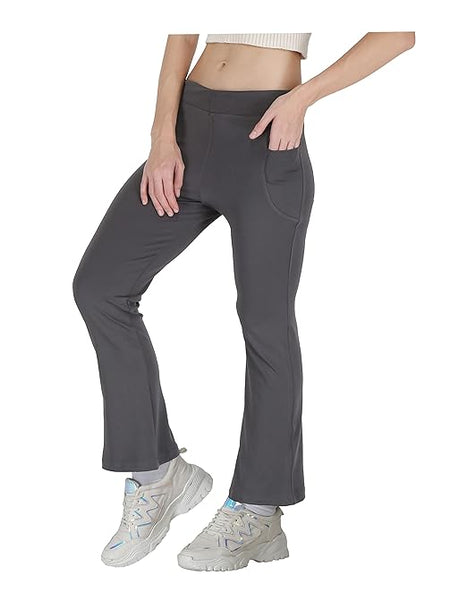 Grey Girls Stretchable Yoga Pants