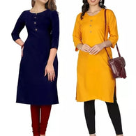 Classy Multi Crepe 3/4 Sleeves Combo Kurta