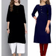 Combo Classic Multi Crepe 3/4 Sleeves Kurta