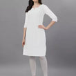 Classy White Women Chikankari Kurti