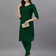 Classy Green Women Chikankari Kurti