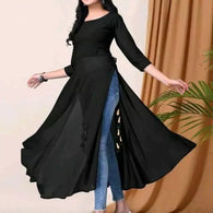 Best Black Women Georgette A-Line Kurti