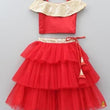 Best Cotton Red Girls Lehanga Choli Set