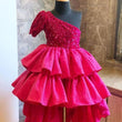 Pink Net Satin & Cotton lining Raffle Gowns