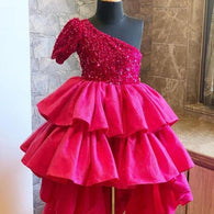 Pink Net Satin & Cotton lining Raffle Gowns