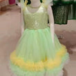 Green Net Satin & Cotton lining Raffle Gowns