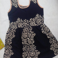 Black Printed Kids Dress