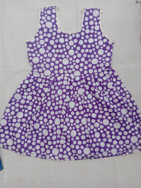 Purple Printed Kids Dress