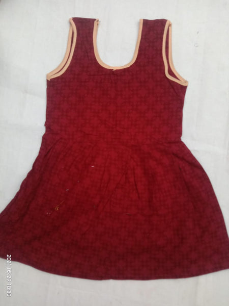 Classy Maroon Kids Dress