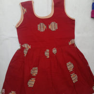 Stylish Maroon Printed Kids Dress