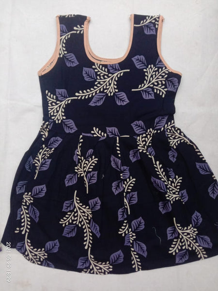 Elegant Black Printed Kids Dress