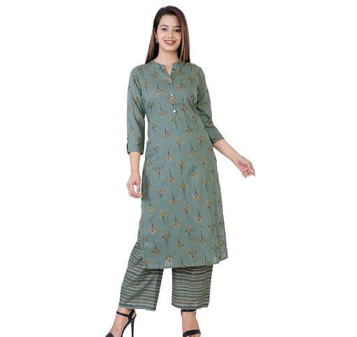 Stylish Cotton Printed Women Kurta Sets