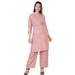 Stylish Pink Floral Printed Women Kurta Sets