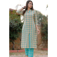 Aagyeyi Classy Check Printed Women Kurta Sets