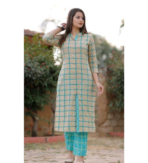 Aagyeyi Classy Check Printed Women Kurta Sets