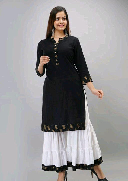 Alisha Stylish Black Women Kurta Sets