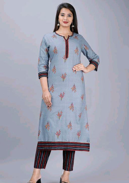 Chitrarekha Voguish Blue Printed Women Kurta Sets