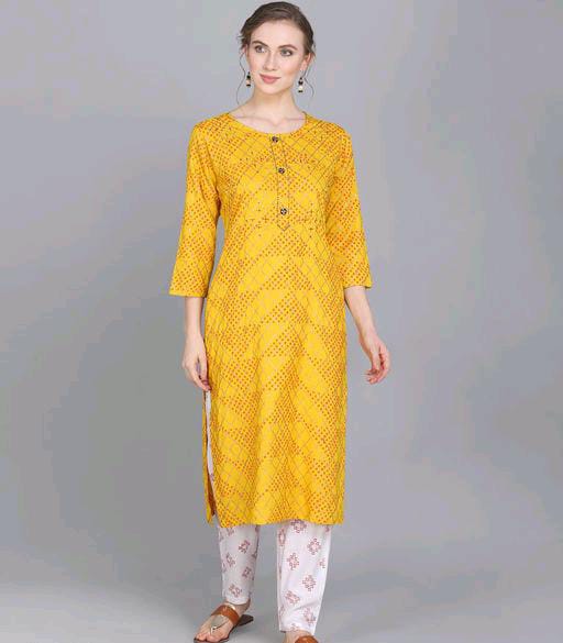 Jivika Stylish Yellow Women Kurta Sets