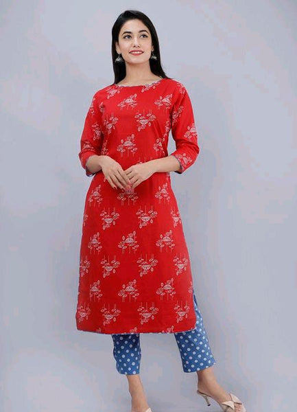 Alisha Superior Red Women Kurta Sets