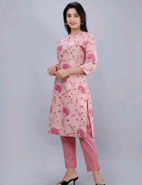 Alisha Superior Pink Printed Women Kurta Sets