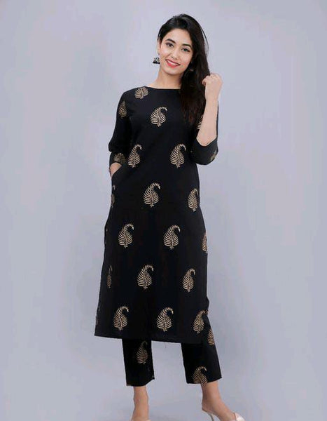 Adrika Graceful Black Women Kurta Sets