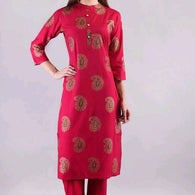 Banita Attractive Maroon Women Rayon Kurta Sets