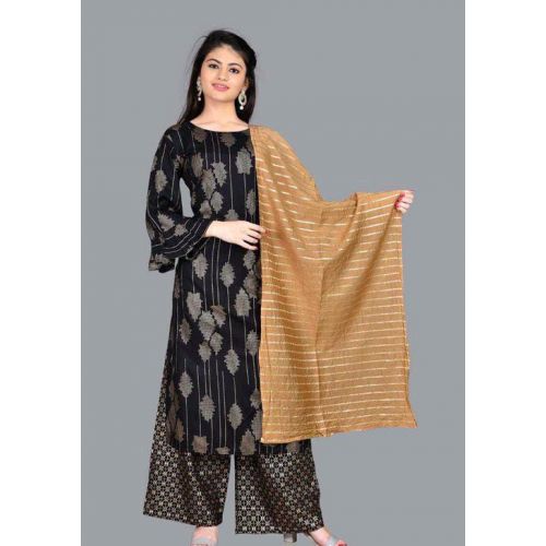 Myra Fabulous Black Printed Kurta Sets