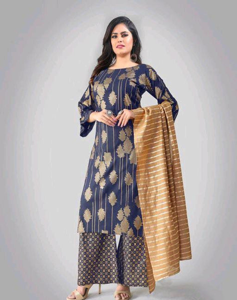 Myra Fabulous Blue Printed Kurta Sets