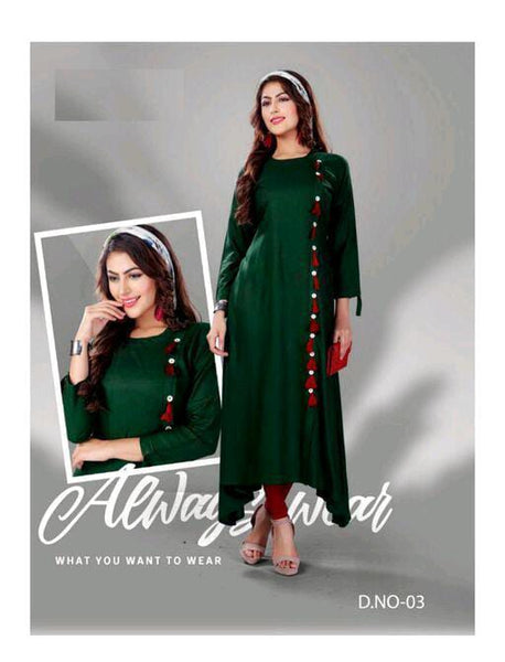 Alisha Pretty Heavy Rayon Kurtis