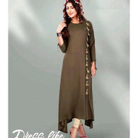 Alisha Classy Brown Heavy Rayon Kurtis