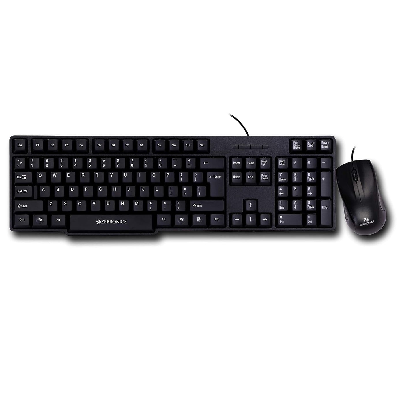 Zebronics Zeb-Judwaa 750 Combo Wired USB Desktop Keyboard  (Black)