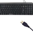 Zebronics Zeb-Glide / Multimedia, Rupee Symbol Key, Gold Plated USB Connector Wired USB Desktop Keyboard  (Black)