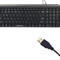 Zebronics Zeb-Glide / Multimedia, Rupee Symbol Key, Gold Plated USB Connector Wired USB Desktop Keyboard  (Black)