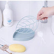 Leaf-shaped soap holder with drainage for easy cleaning